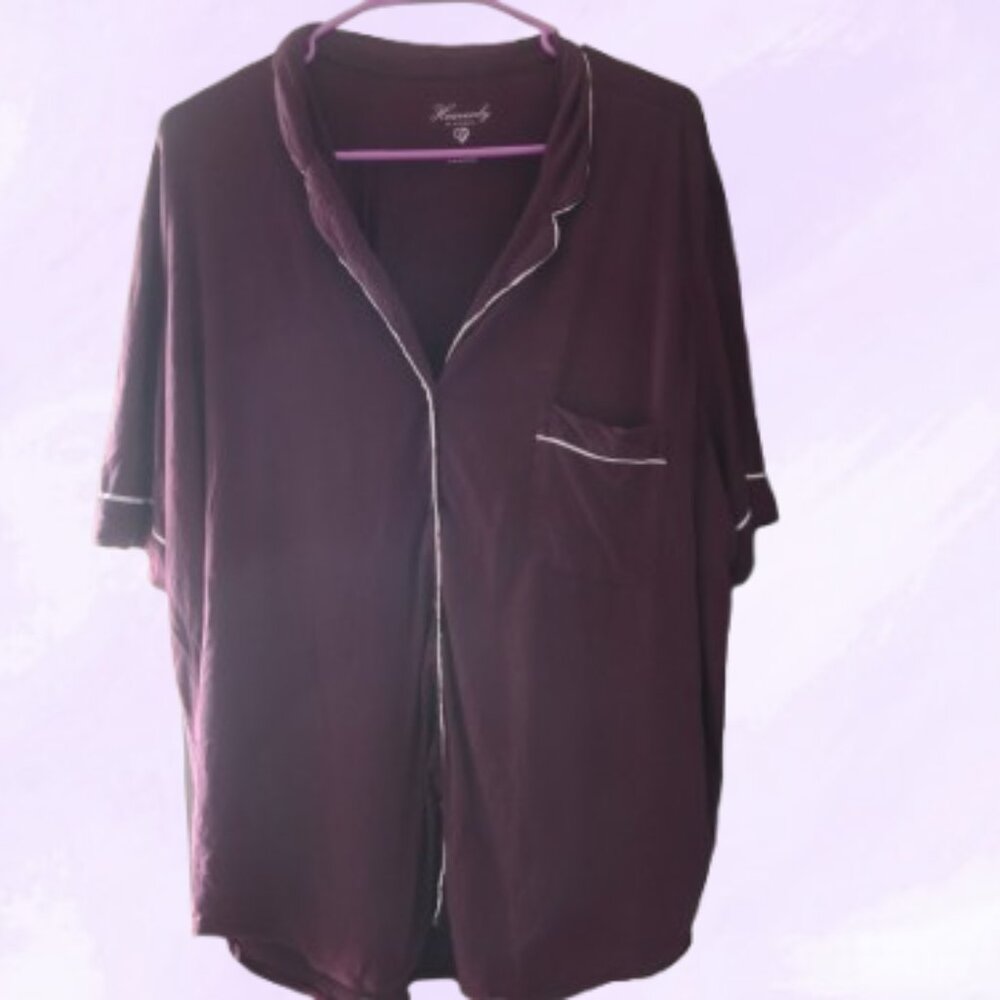 Victoria's Secret heavenly by victoria pj pajamas shirt button down with front